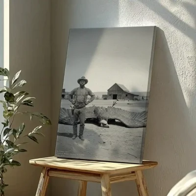 Personalized 1890s Thunderbird Canvas Custom Face Mythic Tombstone Hunter Art Ready to Hang