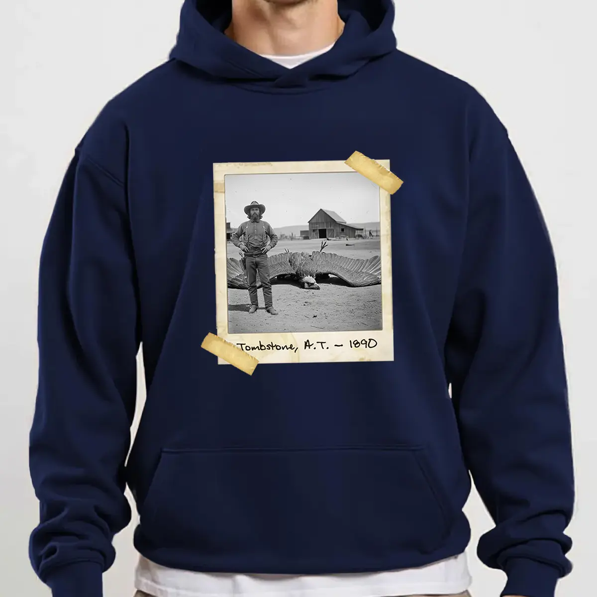 Personalized 1890s Thunderbird Hoodie | Custom Face Mythic Tombstone Hunter Hooded Sweatshirt 2 Personalized 1890s Thunderbird Hoodie Custom Face Mythic Tombstone Hunter Hooded Sweatshirt