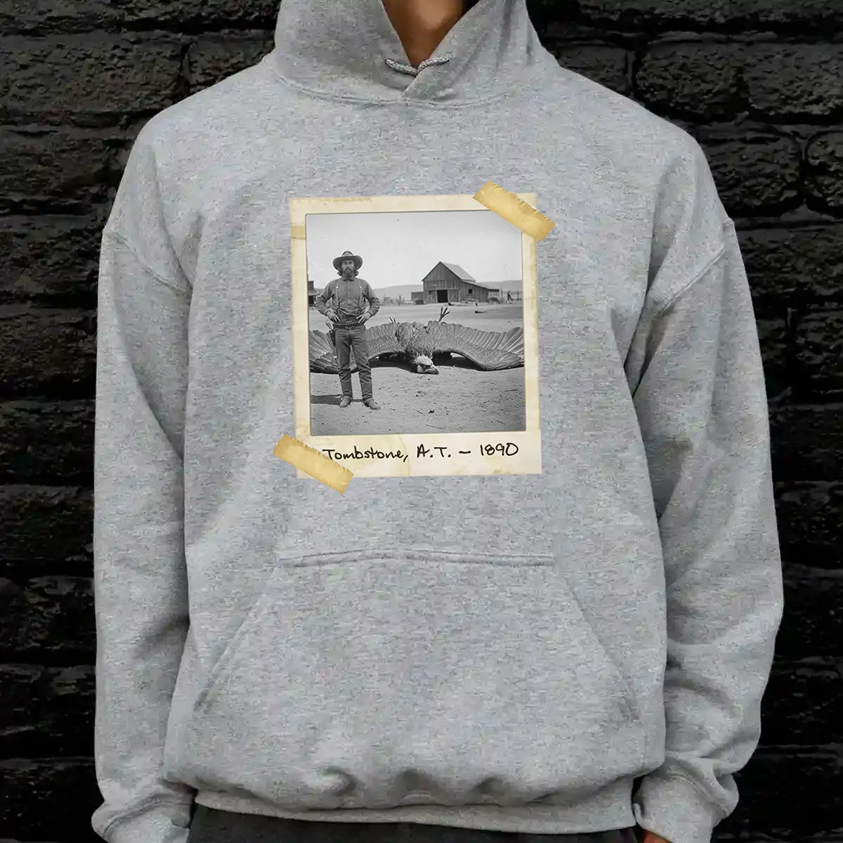 Personalized 1890s Thunderbird Hoodie | Custom Face Mythic Tombstone Hunter Hooded Sweatshirt 3 Personalized 1890s Thunderbird Hoodie Custom Face Mythic Tombstone Hunter Hooded Sweatshirt