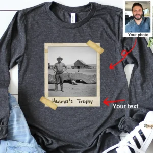 Personalized 1890s Thunderbird Long Sleeve Tee Custom Face Mythic Tombstone Hunter Crewneck