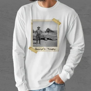 Personalized 1890s Thunderbird Long Sleeve Tee Custom Face Mythic Tombstone Hunter Crewneck