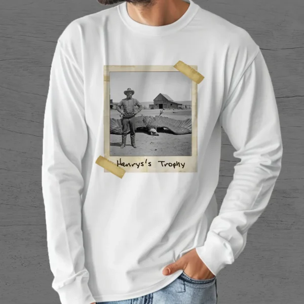 Personalized 1890s Thunderbird Long Sleeve Tee Custom Face Mythic Tombstone Hunter Crewneck