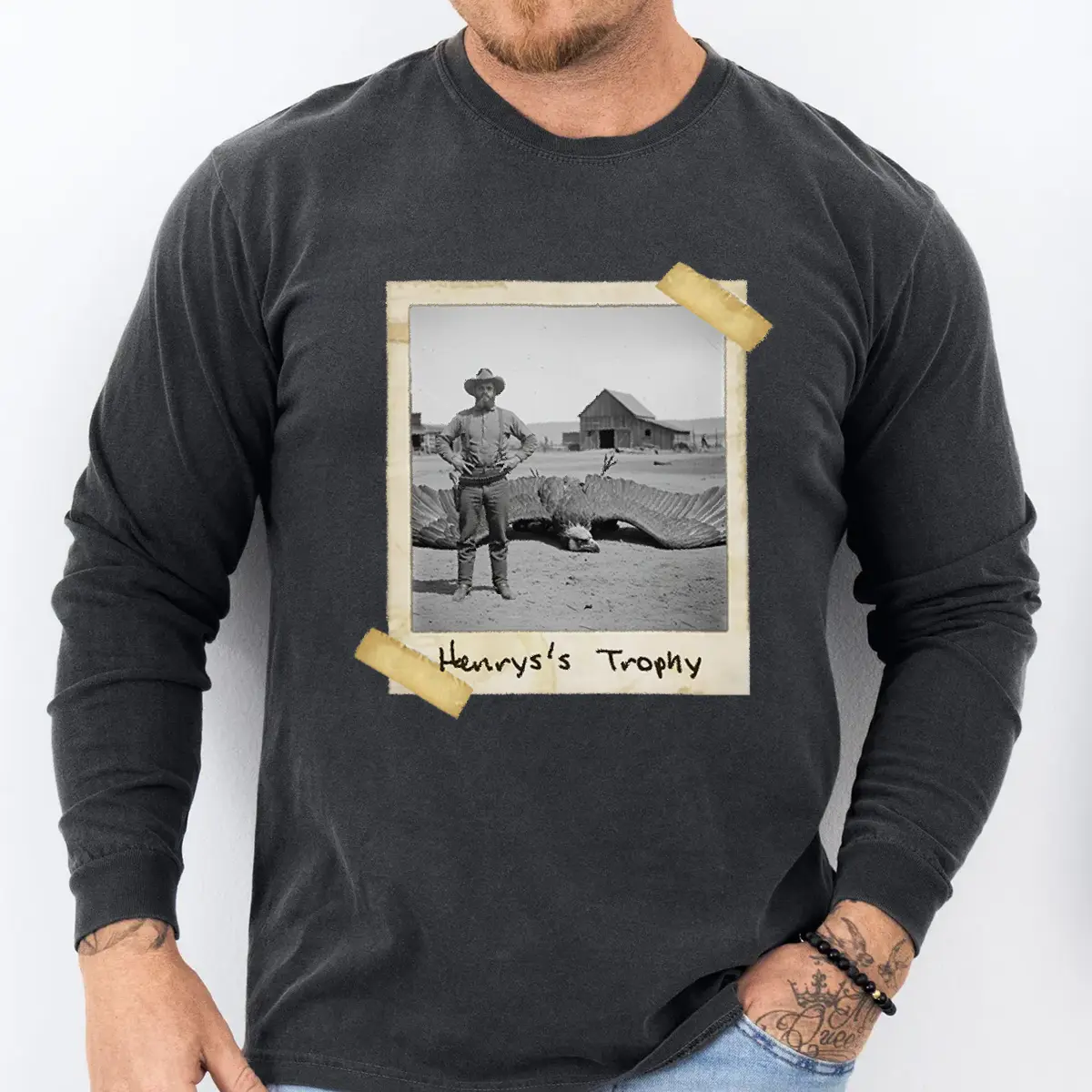 Personalized 1890s Thunderbird Long Sleeve Tee | Custom Face Mythic Tombstone Hunter Crewneck 8 Personalized 1890s Thunderbird Long Sleeve Tee Custom Face Mythic Tombstone Hunter Crewneck