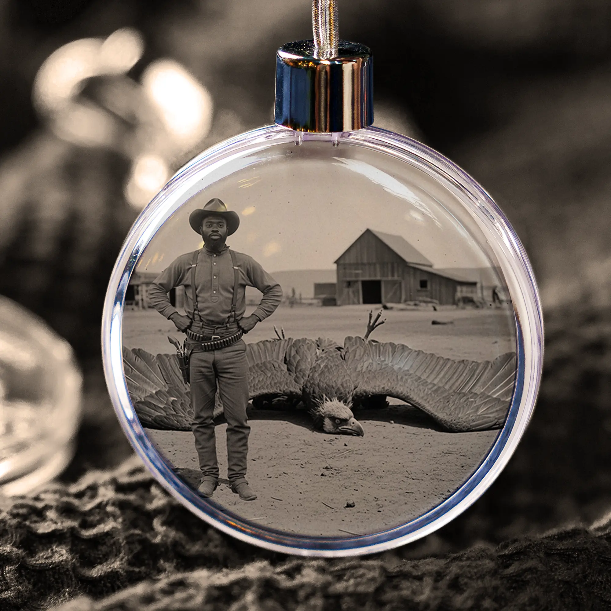 Personalized 1890s Thunderbird Ornament | Custom Face Mythic Tombstone Hunter Christmas Gift 5 Personalized 1890s Thunderbird Ornament Custom Face Mythic Tombstone Hunter Christmas Gift