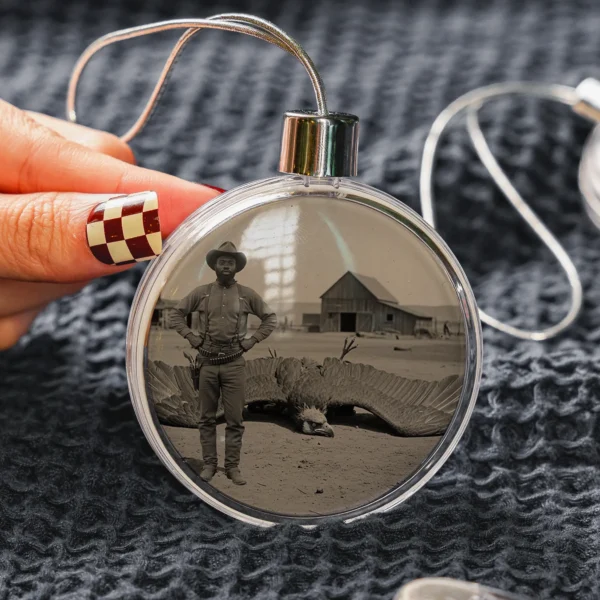 Personalized 1890s Thunderbird Ornament Custom Face Mythic Tombstone Hunter Christmas Gift