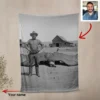 Personalized 1890s Thunderbird Sherpa Blanket | Custom Face Mythic Tombstone Hunter 18 Personalized 1890s Thunderbird Sherpa Blanket Custom Face Mythic Tombstone Hunter