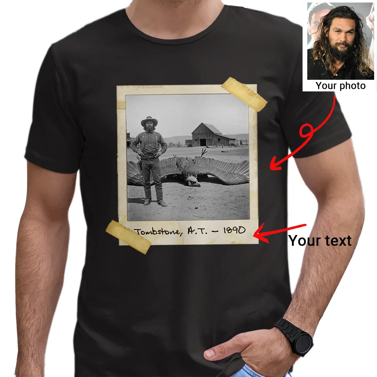 Personalized 1890s Thunderbird Shirt | Custom Face Mythic Tombstone Hunter Tee 1 Personalized 1890s Thunderbird Shirt Custom Face Mythic Tombstone Hunter Tee