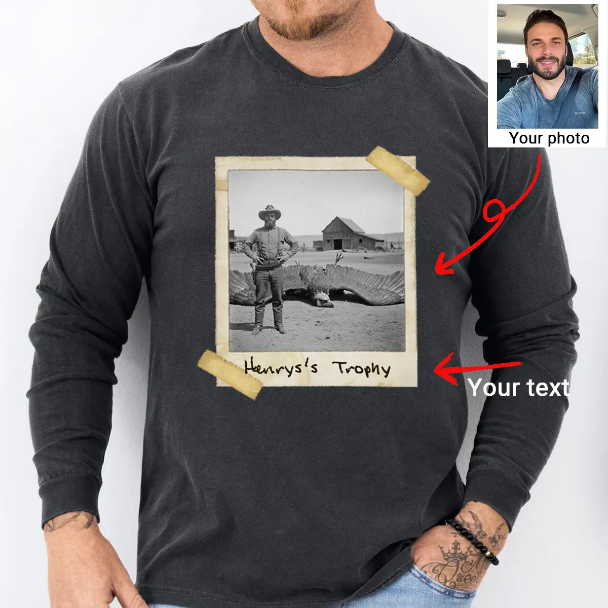 Personalized 1890s Thunderbird Shirt | Custom Face Mythic Tombstone Hunter Tee 3 Personalized 1890s Thunderbird Shirt Custom Face Mythic Tombstone Hunter Tee