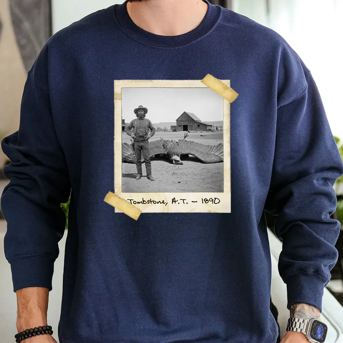 Personalized 1890s Thunderbird Sweatshirt | Custom Face Mythic Tombstone Hunter Pullover 2 Personalized 1890s Thunderbird Sweatshirt Custom Face Mythic Tombstone Hunter Pullover