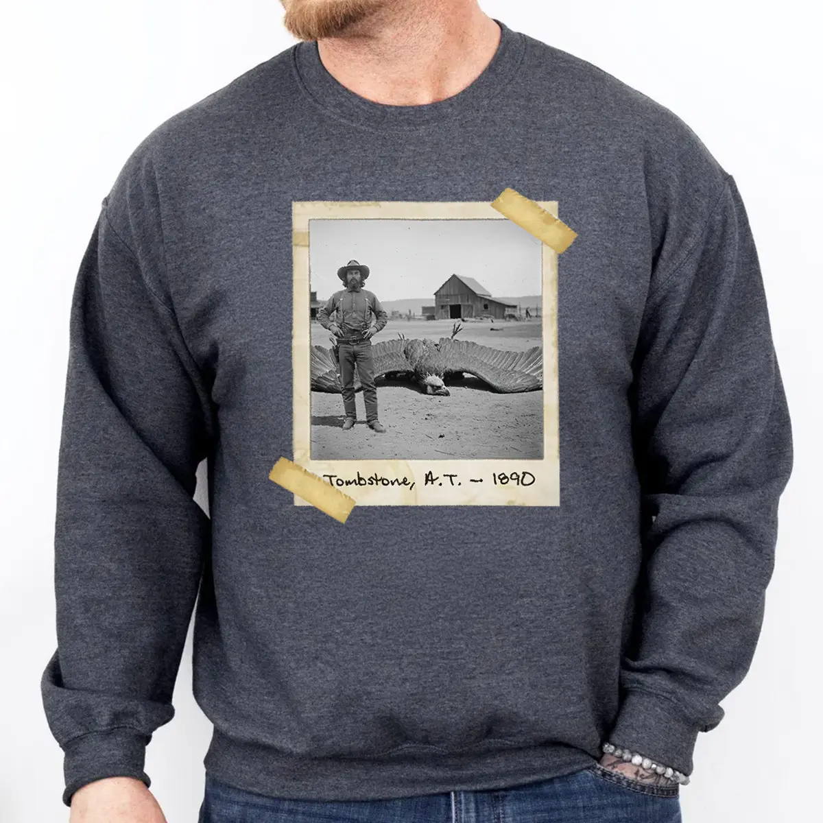 Personalized 1890s Thunderbird Sweatshirt | Custom Face Mythic Tombstone Hunter Pullover 3 Personalized 1890s Thunderbird Sweatshirt Custom Face Mythic Tombstone Hunter Pullover