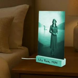 Personalized 1934 Nessie LED Lamp Custom Your Face in Vintage Loch Ness Monster Night Light