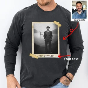 Personalized 1934 Nessie Long Sleeve Tee | Custom Your Face in Vintage Loch Ness Monster Crewneck 20 Personalized 1934 Nessie Long Sleeve Tee Custom Your Face in Vintage Loch Ness Monster Crewneck