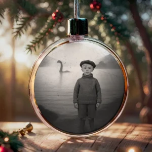 Personalized 1934 Nessie Ornament Custom Your Face in Vintage Loch Ness Monster, Christmas Gift