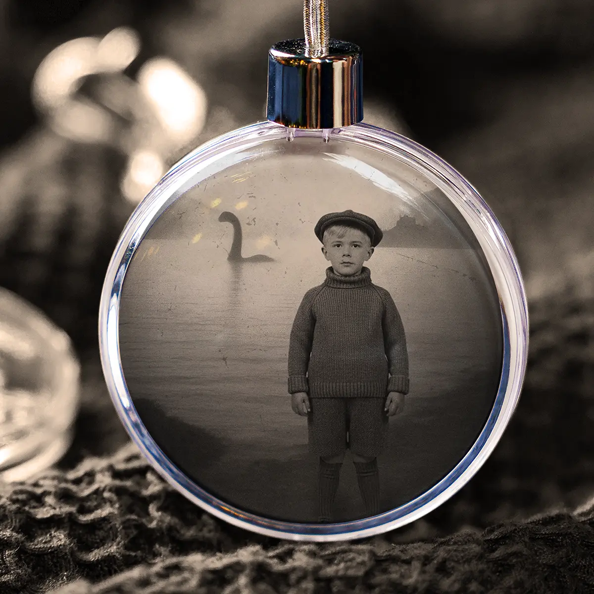 Personalized 1934 Nessie Ornament | Custom Your Face in Vintage Loch Ness Monster, Christmas Gift 12 Personalized 1934 Nessie Ornament Custom Your Face in Vintage Loch Ness Monster, Christmas Gift