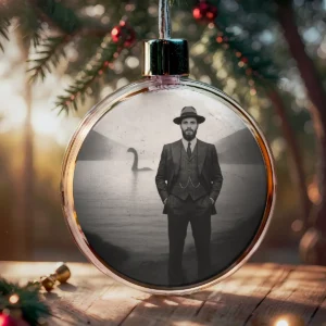 Personalized 1934 Nessie Ornament Custom Your Face in Vintage Loch Ness Monster, Christmas Gift