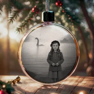 Personalized 1934 Nessie Ornament Custom Your Face in Vintage Loch Ness Monster, Christmas Gift