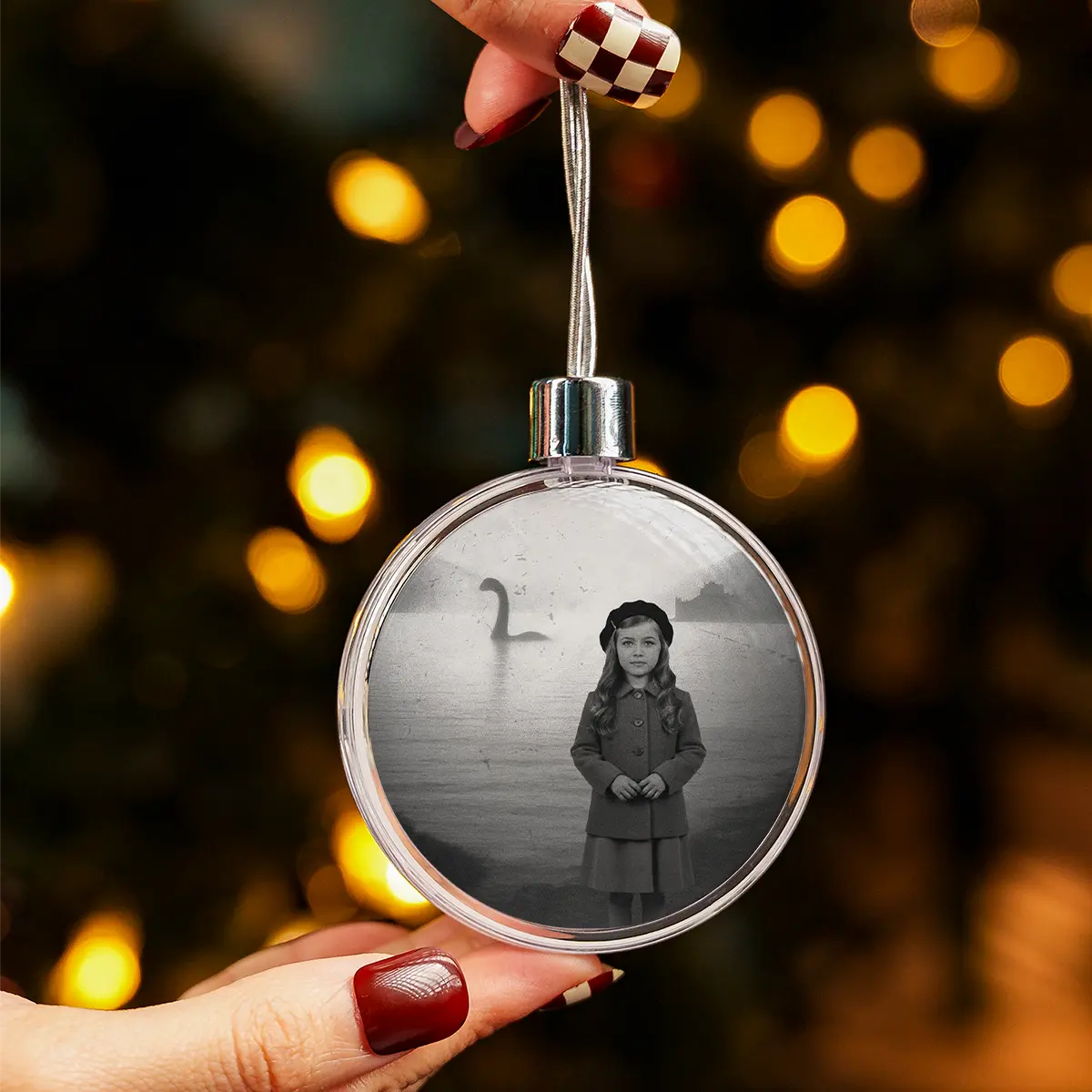 Personalized 1934 Nessie Ornament | Custom Your Face in Vintage Loch Ness Monster, Christmas Gift 9 Personalized 1934 Nessie Ornament Custom Your Face in Vintage Loch Ness Monster, Christmas Gift