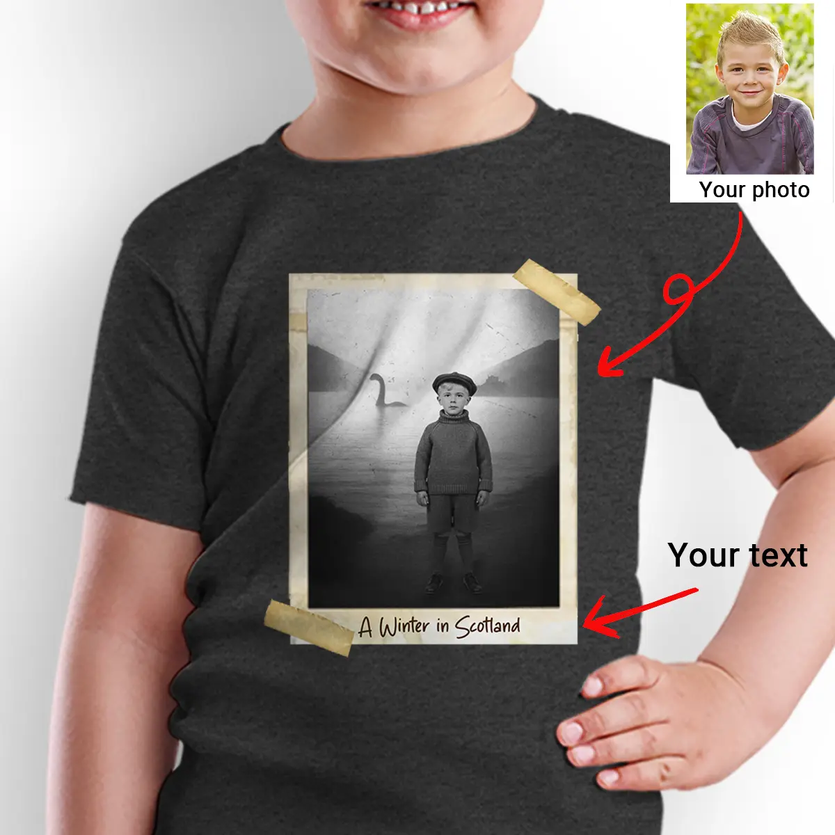 Personalized 1934 Nessie Shirt | Custom Your Face in Vintage Loch Ness Monster Tee 12 Personalized 1934 Nessie Shirt Custom Your Face in Vintage Loch Ness Monster Tee
