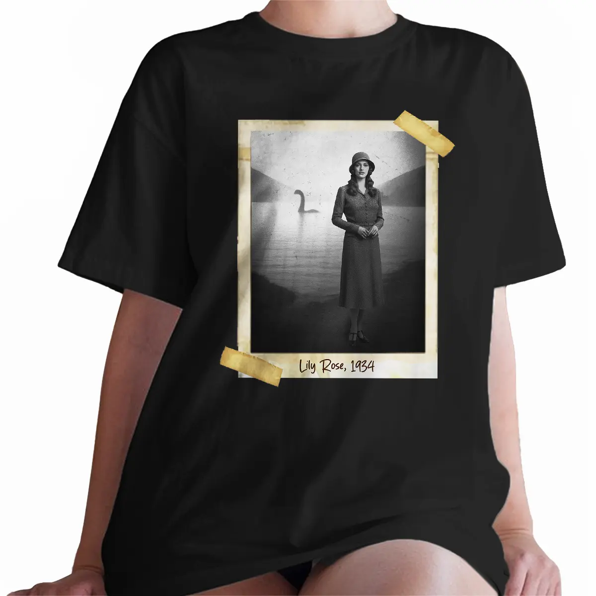 Personalized 1934 Nessie Shirt | Custom Your Face in Vintage Loch Ness Monster Tee 2 Personalized 1934 Nessie Shirt Custom Your Face in Vintage Loch Ness Monster Tee