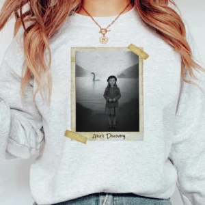 Personalized 1934 Nessie Sweatshirt Custom Your Face in Vintage Loch Ness Monster Pullover