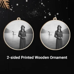 Personalized 1934 Nessie Wooden Ornament Custom Your Face in Vintage Loch Ness Monster, Christmas Gift