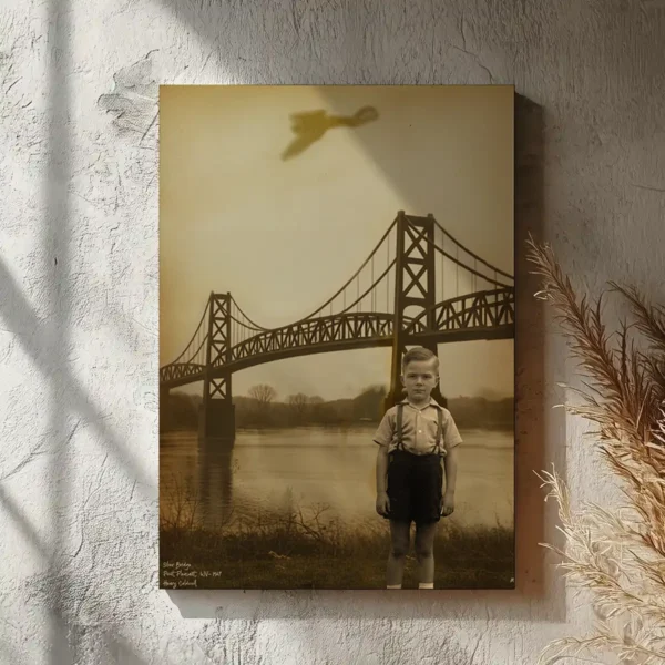 Personalized 1967 Mothman Sighting Canvas Your Face in Lost Photo, Custom Wall Art