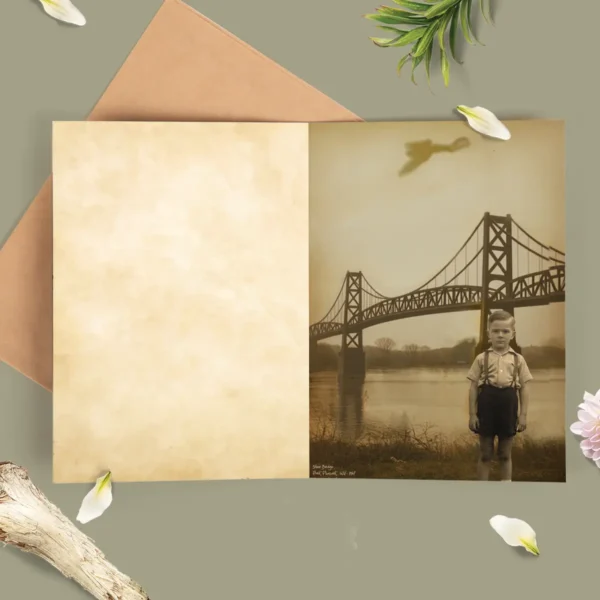 Personalized 1967 Mothman Sighting Card Your Face in Lost Photo, Custom Cryptid Gift