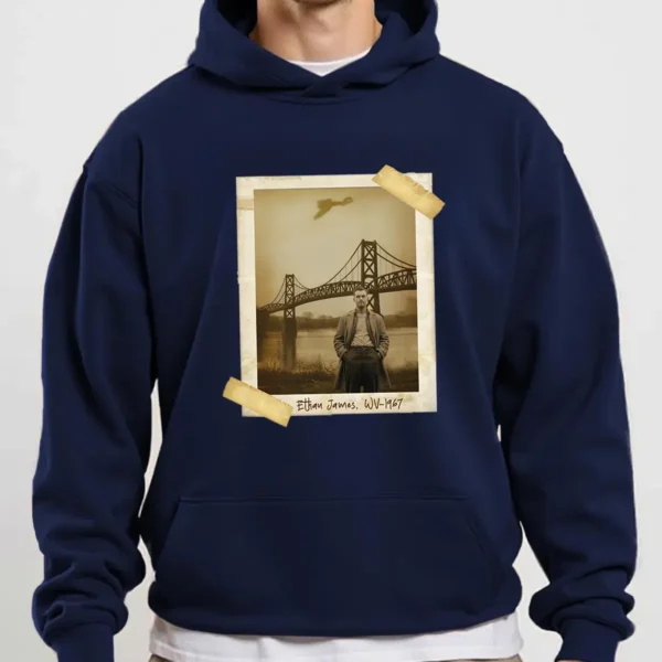 Personalized 1967 Mothman Sighting Hoodie Your Face in Lost Photo, Custom Hooded Sweatshirt