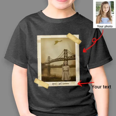 Personalized 1967 Mothman Sighting Shirt Your Face in Lost Photo, Custom Tee