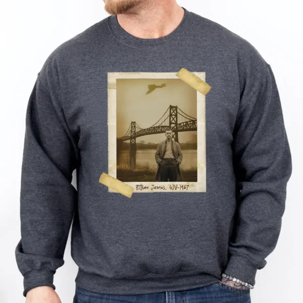 Personalized 1967 Mothman Sighting Sweatshirt Your Face in Lost Photo, Custom Pullover
