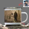 Personalized Bigfoot 1910s Portrait Camping Mug | Custom Vintage Sasquatch Enamel Mug 27 Personalized Bigfoot 1910s Portrait Camping Mug