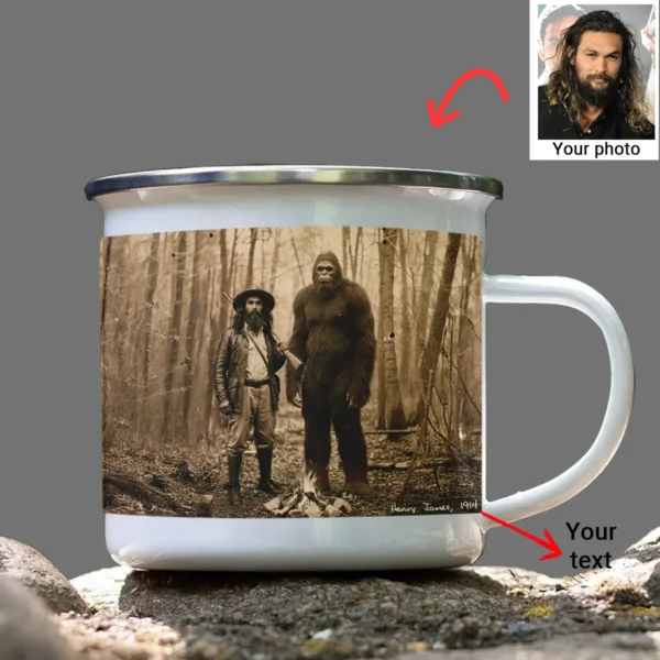 Personalized Bigfoot 1910s Portrait Camping Mug