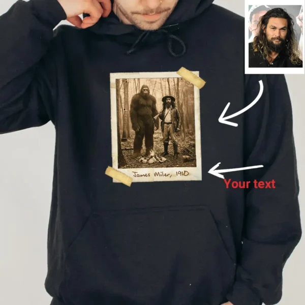 Personalized Bigfoot 1910s Portrait Hoodie Vintage