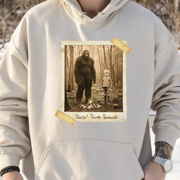Personalized Bigfoot 1910s Portrait Hoodie Vintage