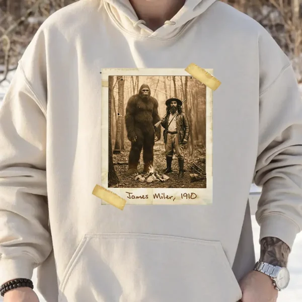 Personalized Bigfoot 1910s Portrait Hoodie Vintage