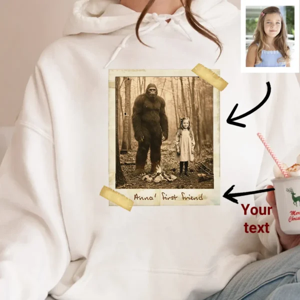 Personalized Bigfoot 1910s Portrait Hoodie Vintage