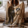 Personalized Bigfoot 1910s Portrait Sherpa Blanket Unique Custom