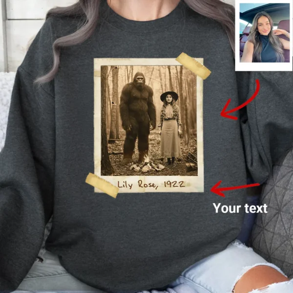 Personalized Bigfoot 1910s Portrait Sweatshirt Vintage