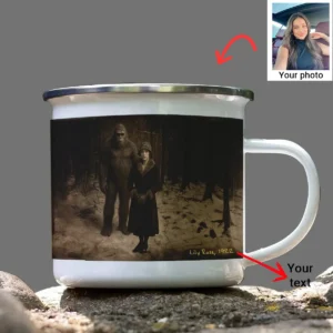 Personalized Bigfoot 1920s Camping Mug Custom Face