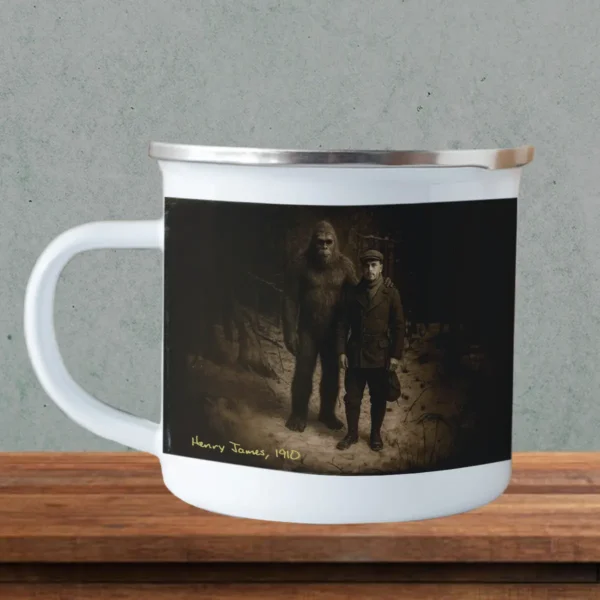 Personalized Bigfoot 1920s Camping Mug Custom Face