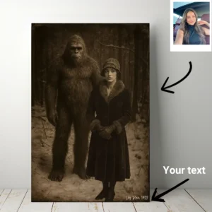 Personalized Bigfoot 1920s Photo Canvas Custom