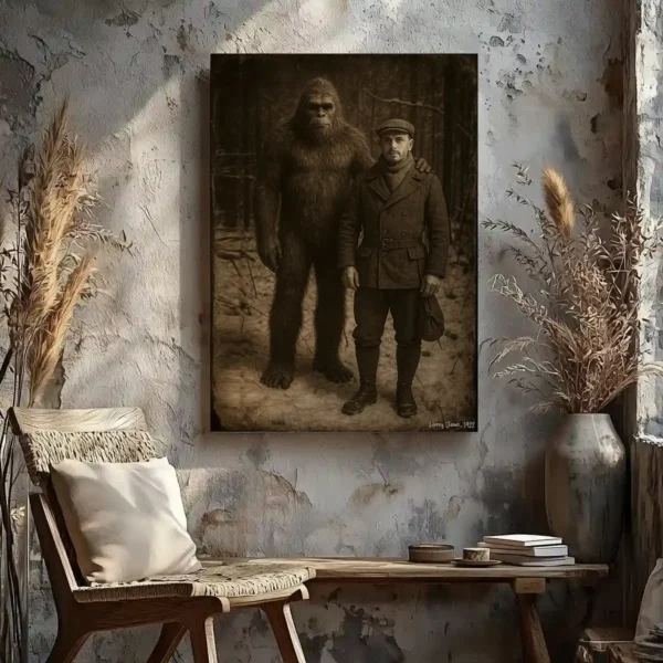 Personalized Bigfoot 1920s Photo Canvas Custom