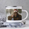 Personalized Bigfoot Christmas Camping Mug | Funny Custom Face & Text Enamel Mug 23 Personalized Bigfoot Christmas Camping Mug Funny