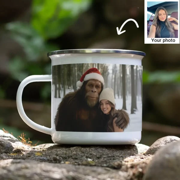 Personalized Bigfoot Christmas Camping Mug Funny