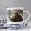 Personalized Bigfoot Christmas Camping Mug | Funny Custom Face & Text Enamel Mug 17 Personalized Bigfoot Christmas Camping Mug Funny