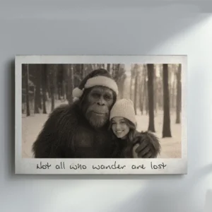 Personalized Bigfoot Christmas Canvas Custom