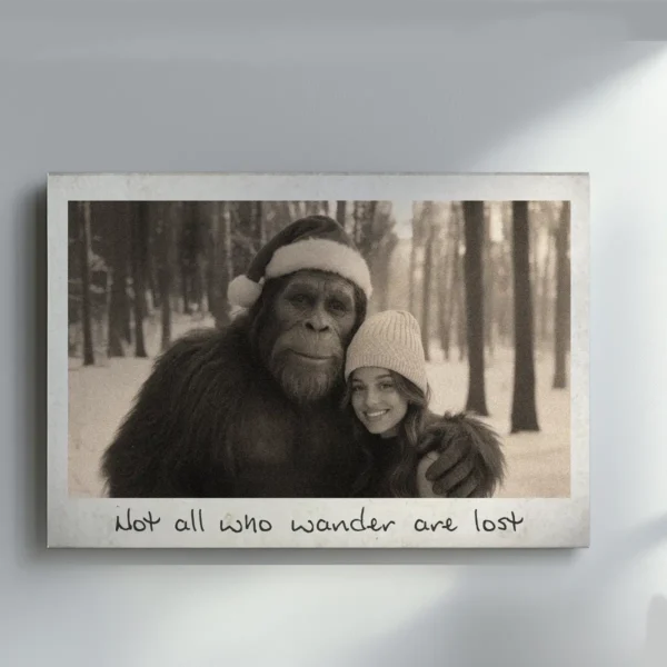Personalized Bigfoot Christmas Canvas Custom