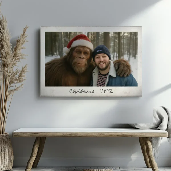 Personalized Bigfoot Christmas Canvas Custom