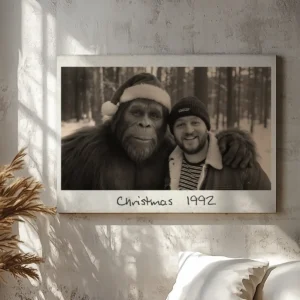 Personalized Bigfoot Christmas Canvas Custom