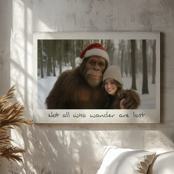 Personalized Bigfoot Christmas Canvas Custom